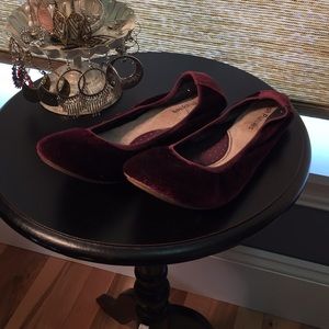 Hush Puppies Velvet and Suede Flats EUC. 8-8.5